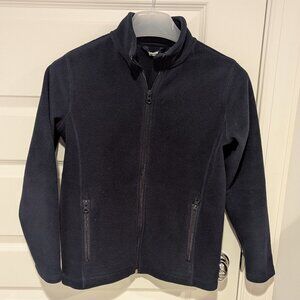 Lands End blue mid-weight fleece jacket (size 10-12)